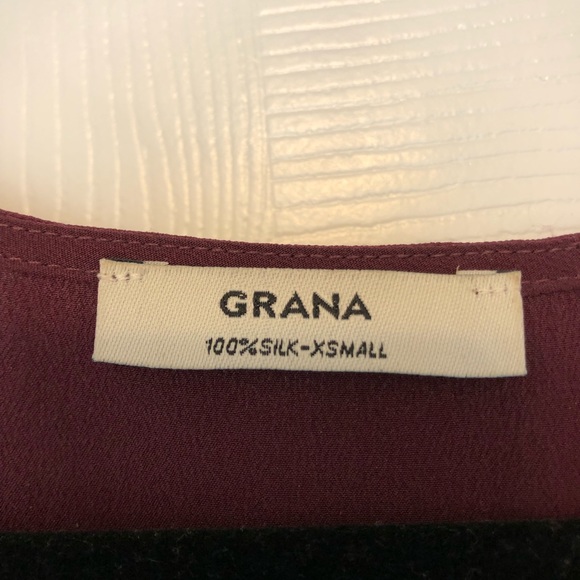 Grana 100% Silk Scoop Neck Tank, Mulberry color - Picture 3 of 4